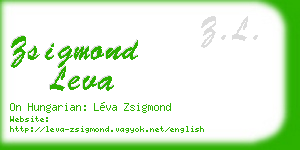 zsigmond leva business card